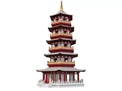 Japan Pagoda Tower 3D model