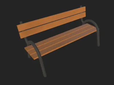 City street decoration  Low-poly 3D model