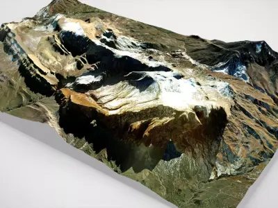 Mountain landscape Shahdag Azerbaijan 3D model