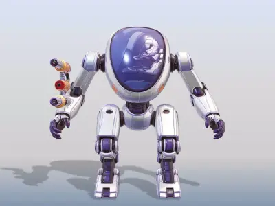 Humanoid Robotic Suit Realistic Model for Games Visual Effects 3D model