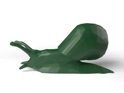 Snail Low Poligonal Low-poly 3D model