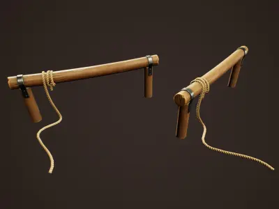 Stylized Western Hitching Hail Low-poly 3D model