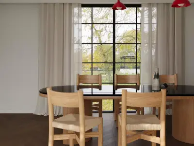Rustic Dining Room Interior  3D model