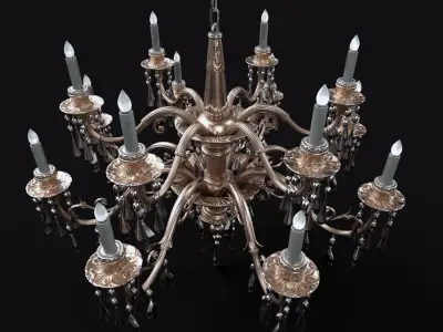 Chandelier Low-poly 3D model order