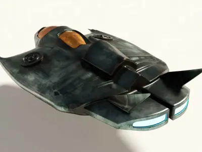 Spaceship 3D model - Sci-Fi Ship - Low Poly Low-poly 3D model