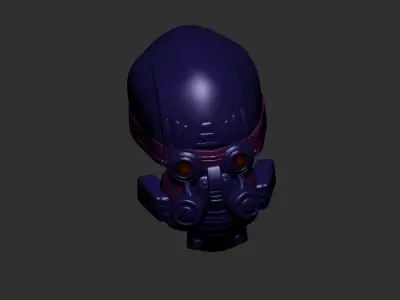 helmet high poly sculpt 3d printable ver 7 3D model 3D model 183