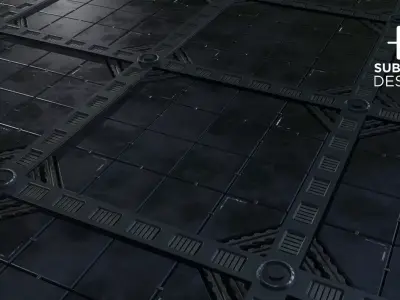 Sci-Fi panels 01 - Customizable PBR Material Texture