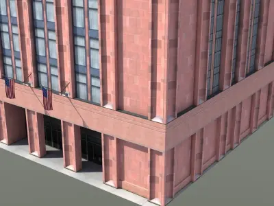 Office Library Building Low-poly 3D model