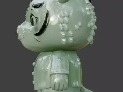 Stylized Jade Tiger 3D Character V03 Low-poly 3D model