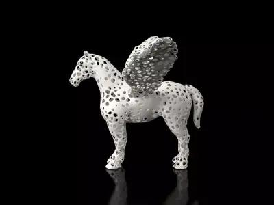 Pegasus Voronoi Low-poly 3D model