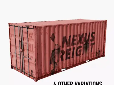 Shipping container Low-poly 3D model shop