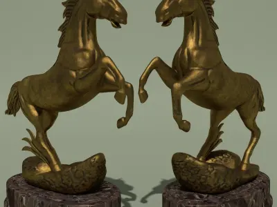Horse Statuette 2G 3D model