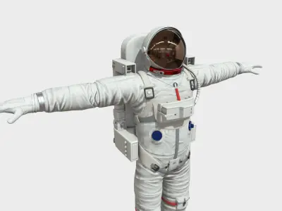 SPACESUIT Low-poly 3D model