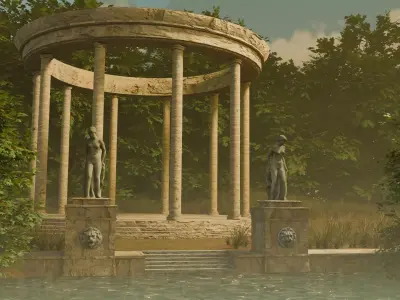 Stone and Light Scene 3D model