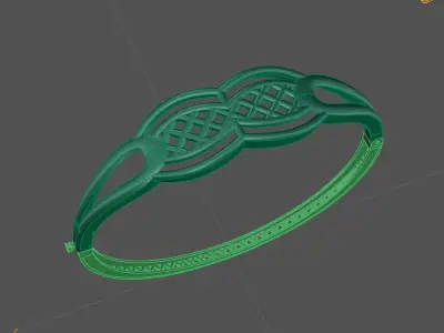 Womens Bracelets Bangles 3DM STL OBJ With Details  3D print model