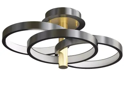 Hoopla savoy ceiling light gold 3D model