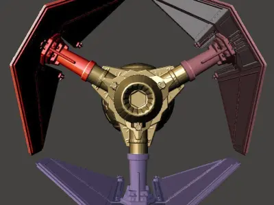 TIE-Cyclone star wars spaceship 3D print model