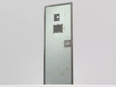 Old Prison Jail Door Low-poly 3D model