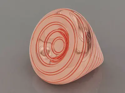 Spiral Layered Ring with Geometric Cutouts 3D print model
