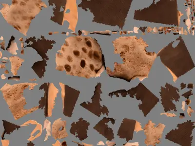 The Rock fragmented piece of bread from ancient holocaust art... 3D model