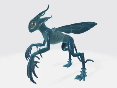 Flying alien creature 3D model