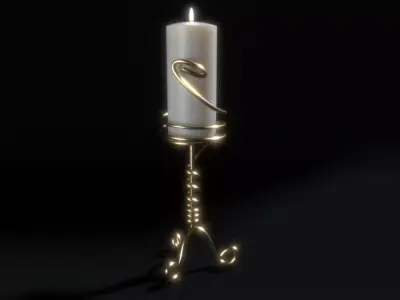 Candle Holder 3D model 10