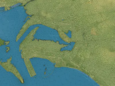 Karachi - Topography Terrain 3D Model 3D Model Pack