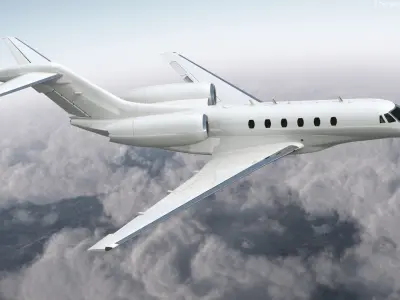  Luxury Private Jet with Interior Rigged 