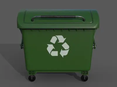 Detailed Garbage Container - SubD 3D model