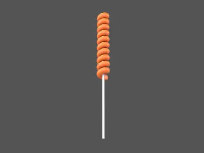 Twist Lollipop v1 005 Low-poly 3D model