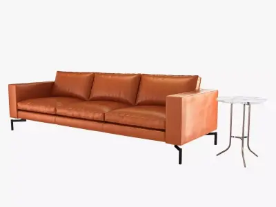 standard leather 104 inch sofa by BluDot  3D model