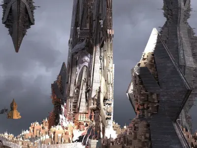 Arch Dragon Tower Gateway Kit bash 3D model