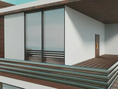 Exterior design Low-poly 3D model