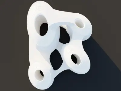 Galaxy Soho Building by Zaha Hadid Low-poly 3D model