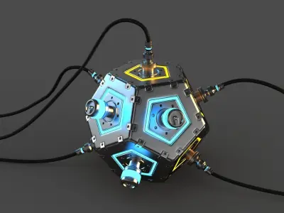 Sci-fi Micro Reactor 3D model