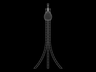 Floor Lamp  Low-poly 3D model