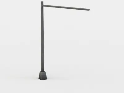 Multiple traffic pole Low-poly 3D model