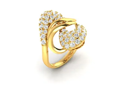 Solitaire Engagement Wedding Ring 3D print model 15