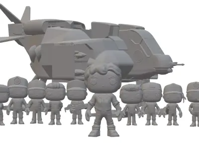 3D Print Model All Funko briefing Aliens Colonial Marine USCM 3D print model
