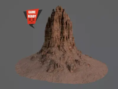 CANYON HILL 2 Game Ready Low-poly 3D model