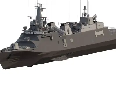 STEALTH NAVY FRIGATE 3D model