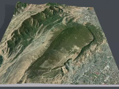 Mountain landscape Tarki-Tau Makhachkala Dagestan Russia 3D model