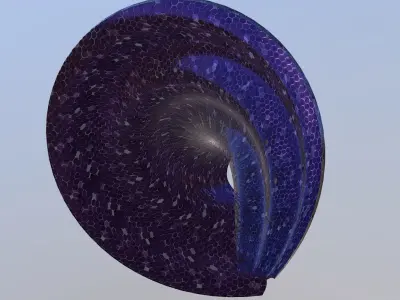 Elegant purple fantasy building 3D model