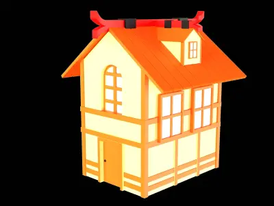 Low poly house 3d design 3D model