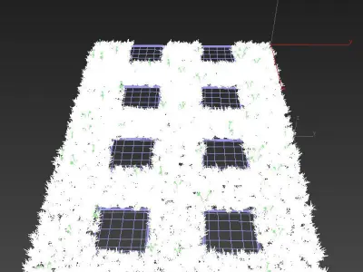 Grass 4 floor with squares 3D model