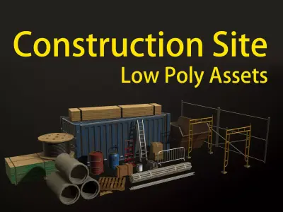 Construction Site Environment Assets - Low Poly Low-poly 3D model