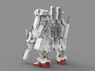 ASW-G-08 Gundam Barbatos Custom Defender 3D model