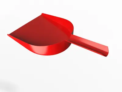 Dustpan shovel Low-poly 3D model