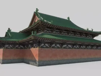 Ancient Asian Architecture Temples and Palaces 3D model