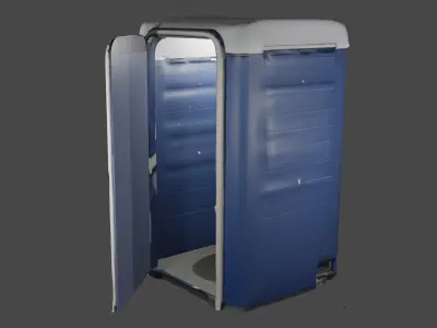 Portable Toilet - Rigged  Low-poly 3D model